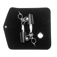 InfynitEdge cutting and thinning shear set laid out with subscription kit contents
