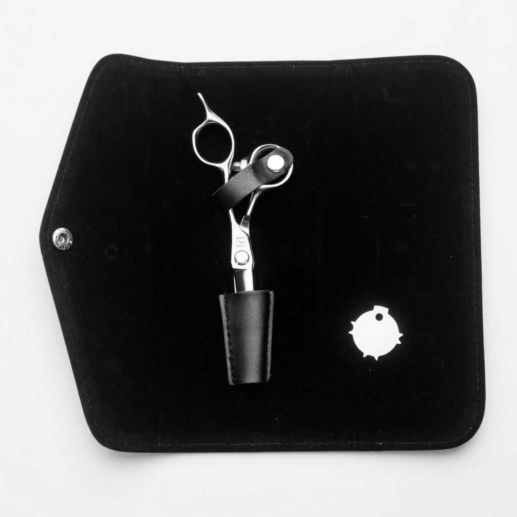 InfynitEdge cutting and thinning shear set in premium leather case